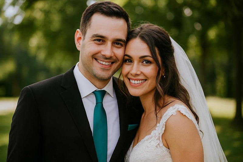 Trilece Ties for Men - Mens Solid Color Formal Necktie and Pocket Square Sets - Image 3